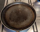 A picture of step 6 of Okonomiyaki (Japanese savoury pancakes).