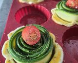 Une image de l'étape 4 de Tartelettes cœur de courgettes.