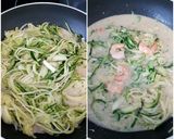 Cukkini spagetti, csípős garnélával recept fázis 4 fotója