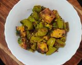 A picture of step 7 of Chilli Pepper Paneer.