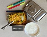 A picture of step 4 of Masala Poha/ Masala Avalakki.