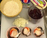 Foto del paso 1 de la receta: Zamburiñas sobre lecho de risotto de remolacha