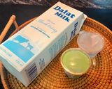 Hình bước làm 1 của món Sữa tươi kem matcha dẻo trân châu