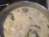 Μαγειρίτσα αλάδωτη με μανιτάρια και ταχίνι