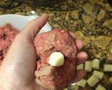 A picture of step 7 of Scratch Spaghetti and Cheese Stuffed Meatballs .