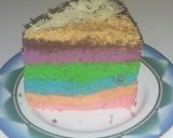 Foto langkah ke 10 dari resep Rainbow cake toping keju kacang coklat ala Rumah Ambolay.