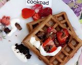 A picture of step 3 of Chocolate Waffles.