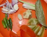 Foto langkah ke 2 dari resep 4. Tauco kacang panjang dan udang.