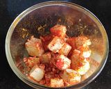 A picture of step 1 of Chilli paneer.