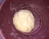 A picture of step 1 of Bazlama flat bread.