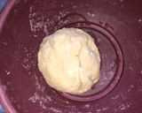 A picture of step 1 of Bazlama flat bread.