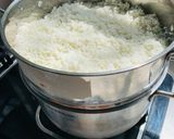 Hình bước làm 4 của món Xôi lá dứa muối mè