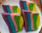 Foto langkah ke 10 dari resep Rainbow Cake Kukus.