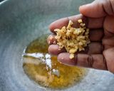 A picture of step 6 of Anjaneyar Temple milagu (black pepper) pongal.