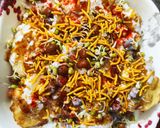 A picture of step 4 of Sprouts Papdi Chaat.