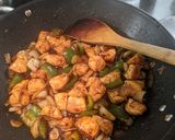A picture of step 8 of Spicy Thai Basil Chicken.