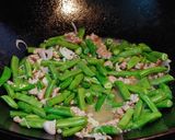 肉鬆欖菜炒四季豆的食譜步驟3照片