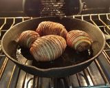 A picture of step 2 of Pizza Hasselbeck potatoes.