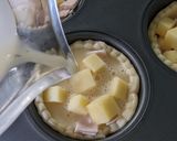 A picture of step 6 of Summer Picnic or kids party mini Chicken and cheese quiche.