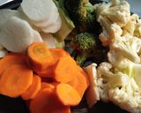 Hình bước làm 1 của món Soup rau củ