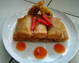 Foto langkah ke 5 dari resep Lumpia Goreng Isi Kentang Wortel Ayam #pr_risolesdkk.