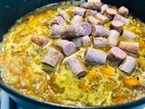 Curried sausages
