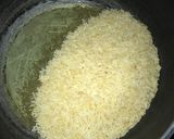 A picture of step 2 of Turmeric thai rice.