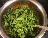 A picture of step 3 of Pumpkin with spinach.
