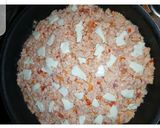 A picture of step 2 of Soya beans pizza.