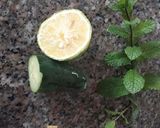 A picture of step 1 of Flat tummy water #theme challenge.
