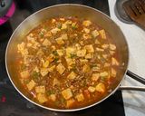 A picture of step 8 of Mapo tofu.