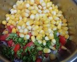 A picture of step 3 of Corn Bhel.