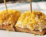 A picture of step 5 of Donosti-Style Pincho (Crab Stick and Shrimp Salad).