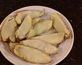 A picture of step 1 of Potato Skin Dippers with Sausage Cheese Dip with Chips and Meatballs.