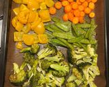 A picture of step 2 of Couscous with roasted veggies.