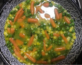 Baconbe tekert mustáros csirkemell zöldségkörettel recept fázis 3 fotója