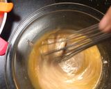 A picture of step 4 of Eggless Chocolate marble cake.