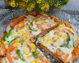 A picture of step 4 of Bread chilla pizza.