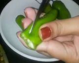 A picture of step 3 of Green chilli pickles (Moti Mirch ka achar).