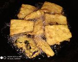 A picture of step 3 of Crispy brinjal chips.