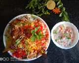 चिकन दम बिर्याणी (chicken dum biryani recipe in marathi) रेसिपी स्टेप 7 फोटो 