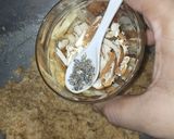 A picture of step 4 of Panchdhari ladoos.