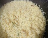 A picture of step 6 of Mandi rice as Saudi.