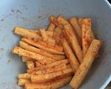 A picture of step 7 of Fish and chips with polenta fries.