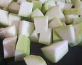 A picture of step 1 of Lauki ki bhujia.