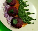 A picture of step 4 of Beetroot Tikki.
