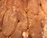 A picture of step 1 of Lemon Pepper Chicken with a Blueberry Orange Wine Sauce.