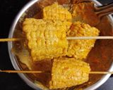 A picture of step 4 of Tandoori corn.