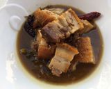 A picture of step 2 of Leftover Meat With Mustard Green Stew / CHAI BUEY.