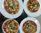 A picture of step 1 of Paneer tikka pizza.